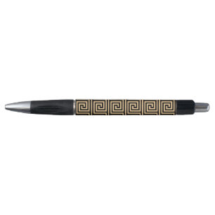 Greek Meander Key Squares Pattern Brown