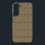 Greek Meander Key Squares Pattern Brown Samsung Galaxy Case<br><div class="desc">Elegant,  stylish and sophisticated Greek pattern in brown and black colour. Modern and trendy gift,  perfect for the Mediterranean lover in your life.</div>