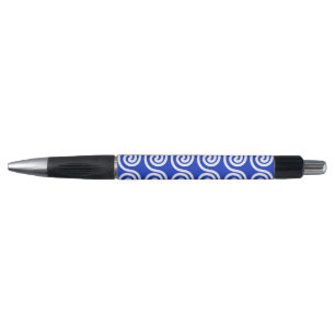 Greek Meander Key Waves Pattern Blue