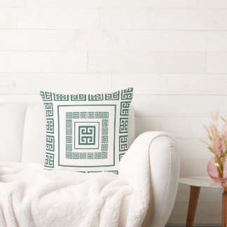 Greek Meander Throw Pillow