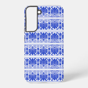 Greek Mediterranean Arabesque Pattern Blue Samsung Galaxy Case