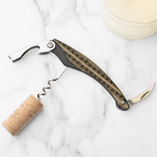 Greek Mediterranean Arabesque Pattern Brown Corkscrew