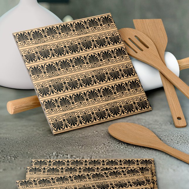 Greek Mediterranean Arabesque Pattern Brown Tile (Creator Uploaded)