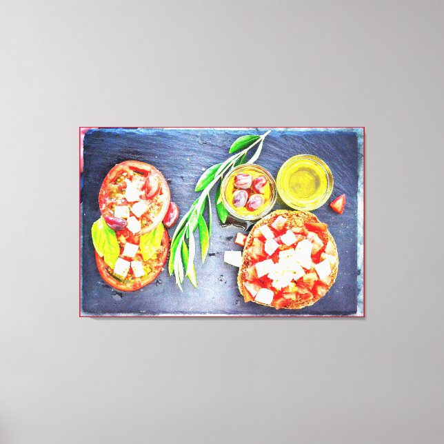 "Greek & Mediterranean Diet" Cute Photo. Buy Now Canvas Print (Front)