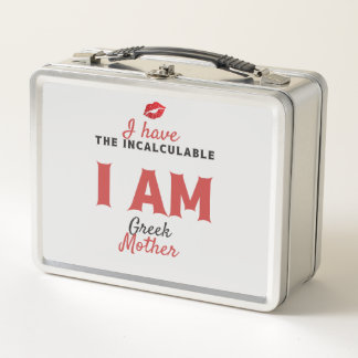 Greek Mother Funny design    Clipboard Metal Lunch Box