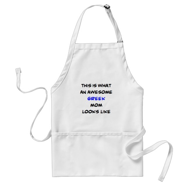 greek mum, awesome standard apron (Front)