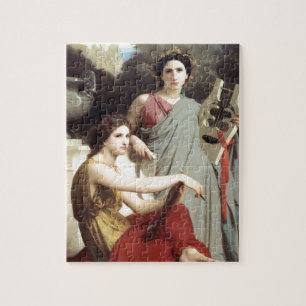 Greek Music Art Two Women painting Jigsaw Puzzle