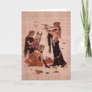Greek Musicians Blank Greeting Card