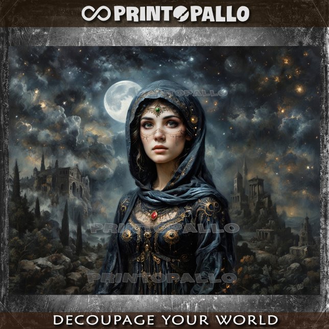 Greek myth: Nyx the goddess of night and darkness  Tissue Paper (Creator Uploaded)