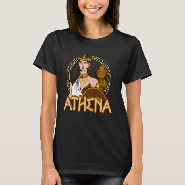 Greek Mythology Ancient Goddess Athena Olympic Dei T-Shirt (Front)