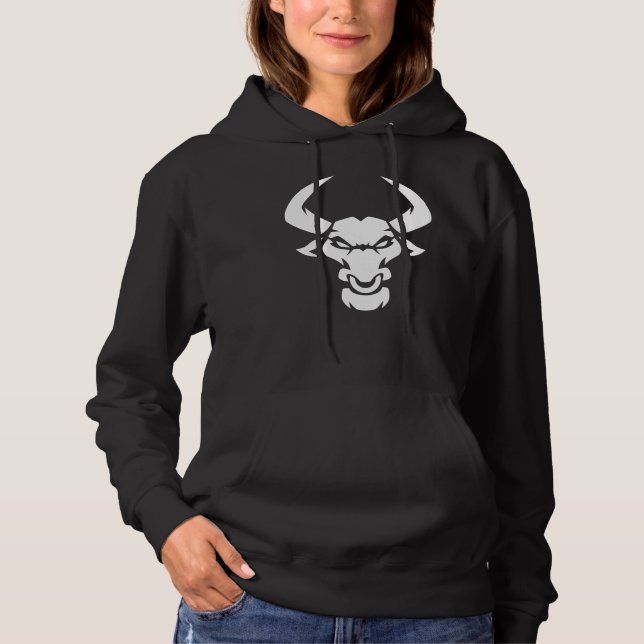 Greek Mythology Beast Minotaur, Part Man Part Bull Hoodie (Front)