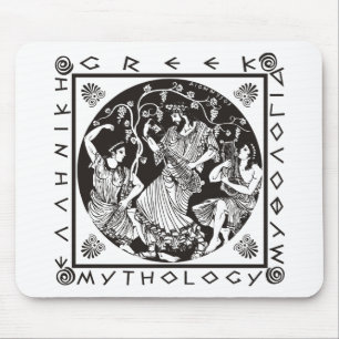 Greek Mythology - Black Mouse Mat
