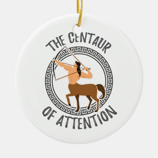 Greek Mythology Gift Centaur of Attention Gift Ceramic Tree Decoration (Front)
