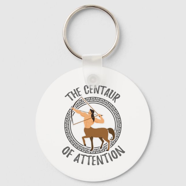 Greek Mythology Gift Centaur of Attention Gift Key Ring (Front)