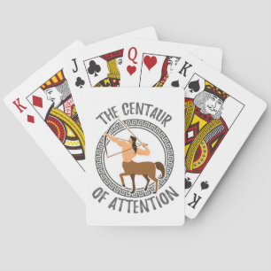 Greek Mythology Gift Centaur of Attention Gift Playing Cards