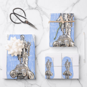 Greek Mythology Gift Wrap – Watercolor Apollo 
