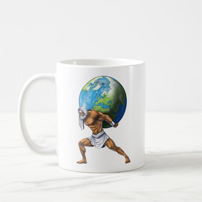 Greek Mythology God Atlas Coffee Mug (Left)