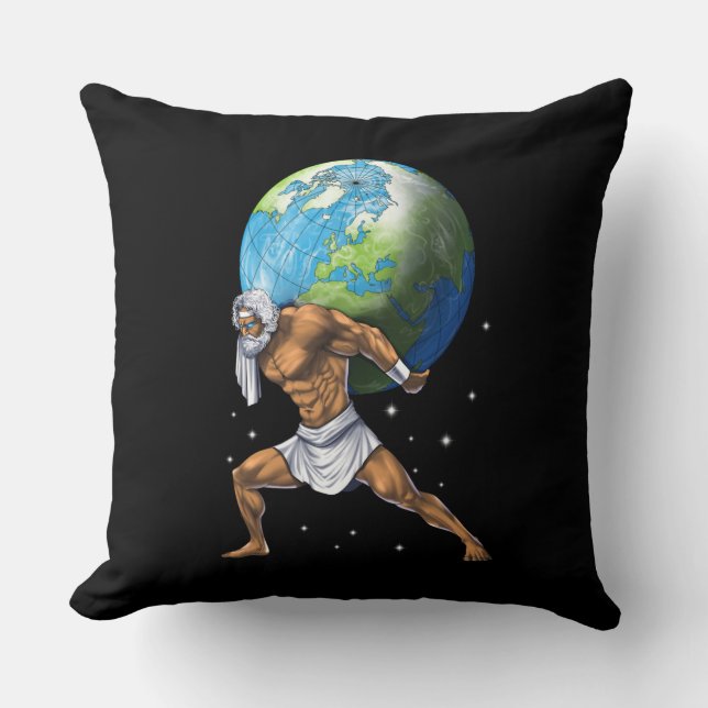 Greek Mythology God Atlas Cushion (Front)