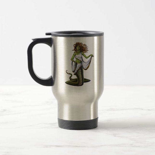 Greek Mythology Goddess Medusa Travel Mug (Left)