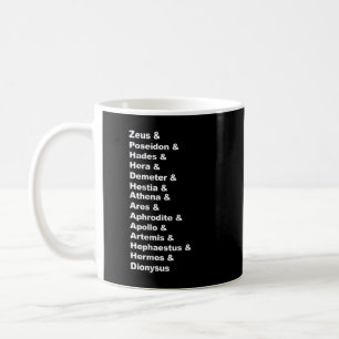 Greek Mythology Gods Pantheon List of Demigod Name Coffee Mug