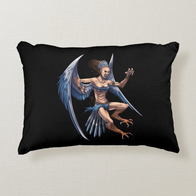Greek Mythology Harpy Decorative Cushion (Front)