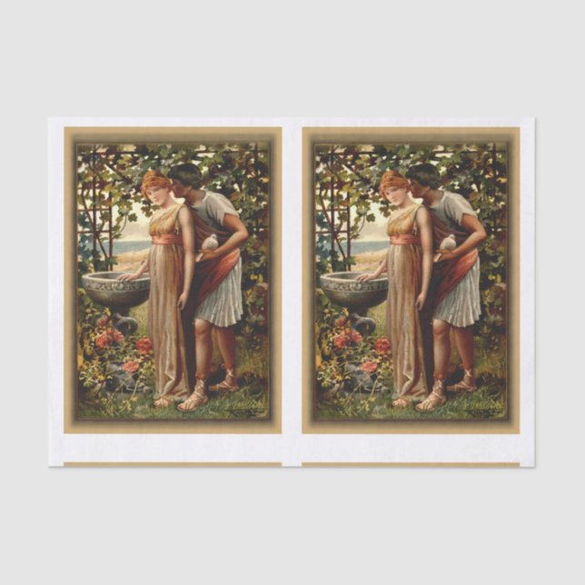 Greek Mythology Love - Decoupage Scrapbook Craft Tissue Paper (Front)