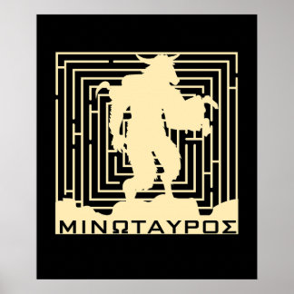 Greek Mythology Minotaur Ancient Greece Poster