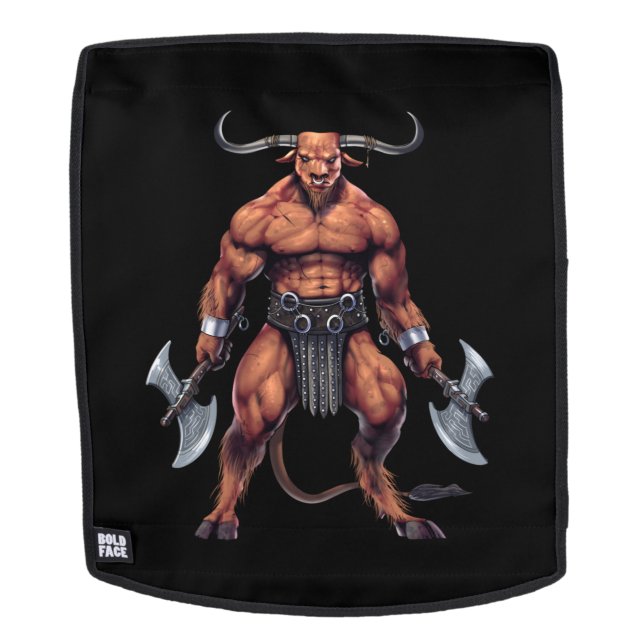 Greek Mythology Minotaur Backpack (Removable Face)