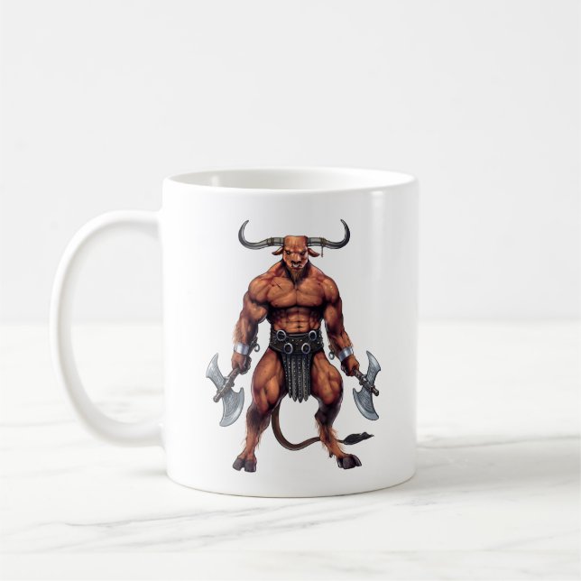 Greek Mythology Minotaur Coffee Mug (Left)