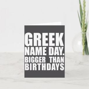 Greek Name Day Bigger Than Birthday Greece Cyprus Card