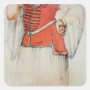 Greek or Turkish woman Square Sticker