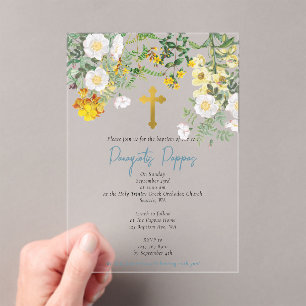 Greek Orthodox Christening Baptism Boy Invitation