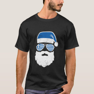 Greek Orthodox Christmas Santa Claus Greece Flag G T-Shirt