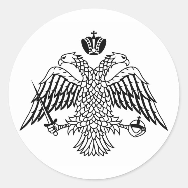 Greek Orthodox Church flag Mount Athos religious Classic Round Sticker (Front)