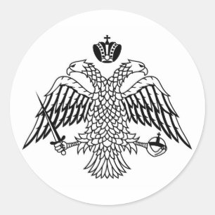 Greek Orthodox Church flag Mount Athos religious Classic Round Sticker
