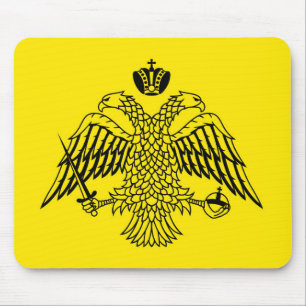 Greek Orthodox Church flag Mount Athos religious Mouse Mat