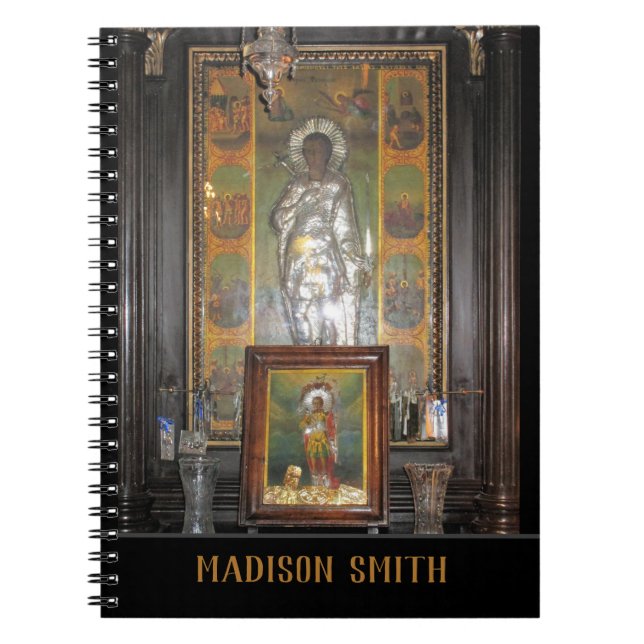 Greek Orthodox Icon and Painting, with your name Notebook (Front)