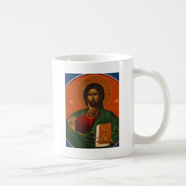 GREEK ORTHODOX ICON JESUS CHRIST COFFEE MUG (Right)