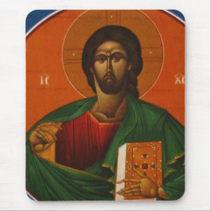 GREEK ORTHODOX ICON JESUS CHRIST MOUSE MAT