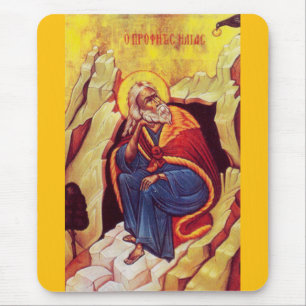 Greek orthodox icon of Prophet Elijah Mouse Mat