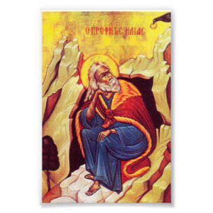 Greek orthodox icon of Prophet Elijah Photo Print