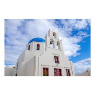 Greek Orthodox White and Blue Church Photo Print