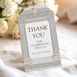 Greek party gift tags