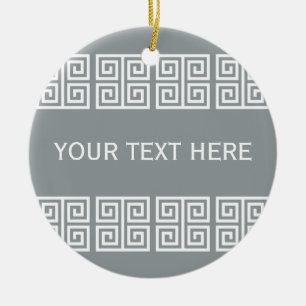 Greek Pattern custom ornament