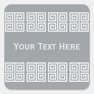 Greek Pattern custom stickers