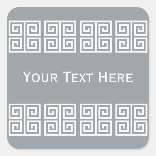 Greek Pattern custom stickers (Front)