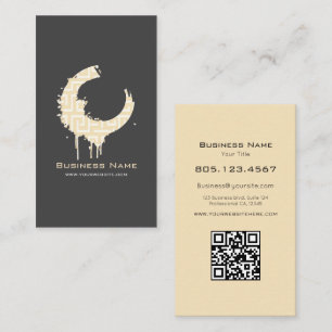 Greek Pattern Paint Swirl Design – Custom Editable Business Card