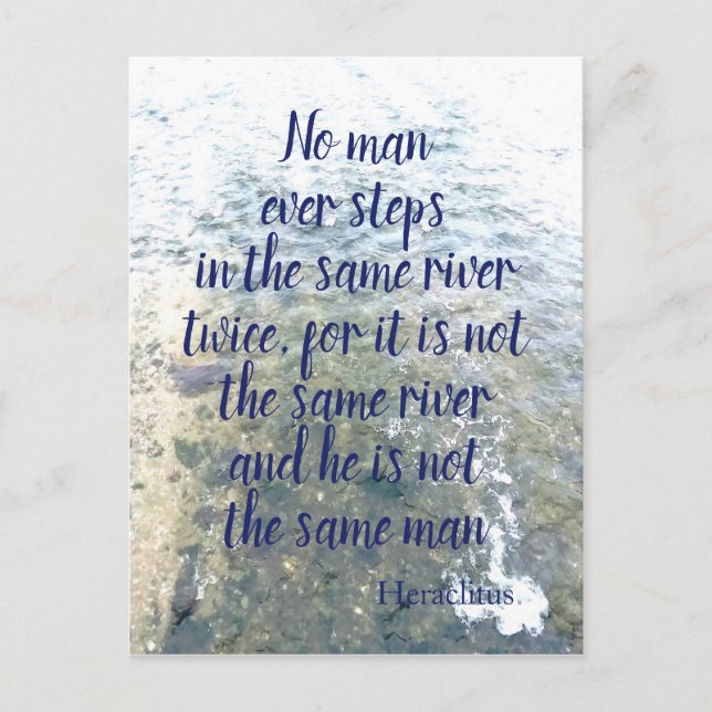 Greek Philosopher Heraclitus River Quote Postcard (Front)