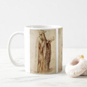 Greek Philosopher with Human Skull by Michelangelo Coffee Mug