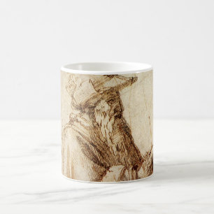 Greek Philosopher with Human Skull by Michelangelo Coffee Mug
